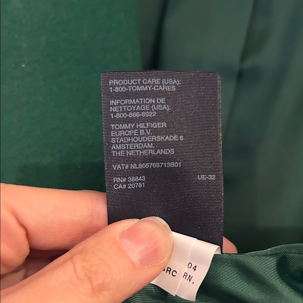 Tommy Hilfiger Classic Green Pea Coat - Women’s Size 4 - Picture 11 of 12